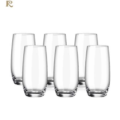 China Cute Crystal Clear Christmas Wall Tea Coffee Box Double Shaped Beer Clear Glass Water Drink Cup Glass Set 6 Pcs Drink Cup Makers for sale