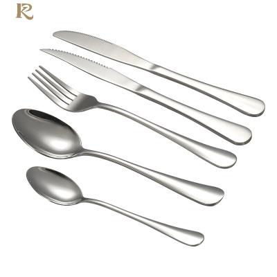 China Sustainable Wholesale Price Stainless Steel Cutlery Forks And Knives Set Stainless Fruit Spoon And Fork Set for sale