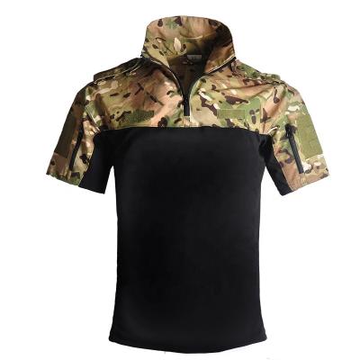 China Men's Anti-Static Camouflage Travel Soldier Uniforms Tactical Men's Trekking Shirt Frog Uniform Combat Suit Short Sleeve T-shirt for sale