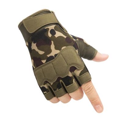 China Durable High Quality Fingerless Tactical Airsoft Gloves Camouflage Touring Gloves Non-slip CS Combat Shooting Paintball Airsoft Trekking Hunting for sale