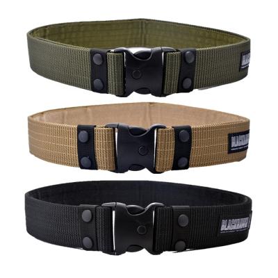 China Outdoor Tactical Trainer Belt Bullet Buckle Men Tear Resistance Heavy Duty Nylon Combat Strap Trekking Trainer Belt for sale