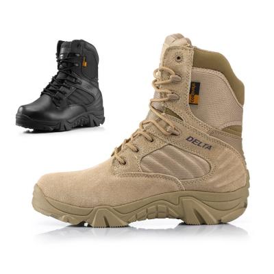 China Thermal Sand Black Color Travel Trekking Men Outdoor Leather Infantry Walking Hunting Men To Combat Tactical Boots for sale