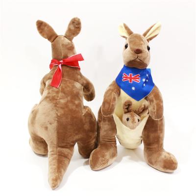 China Plush Soft Stuffed Plush Toys Australia Kangaroo Baby Stuffed Kids Carrying Toys A Collection Of Plush Toys Mother&Son Kangaroo for sale