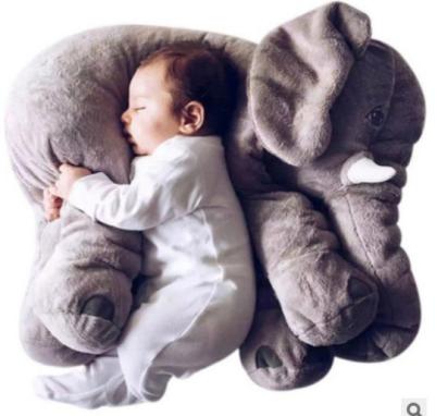 China Gray Elephant Plush Pillow Toy Stuffed Animal Plush Toys for sale