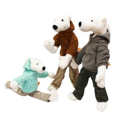 China Hot Selling Stuffed Plush Toy Dressing Up Polar Bear Doll for sale