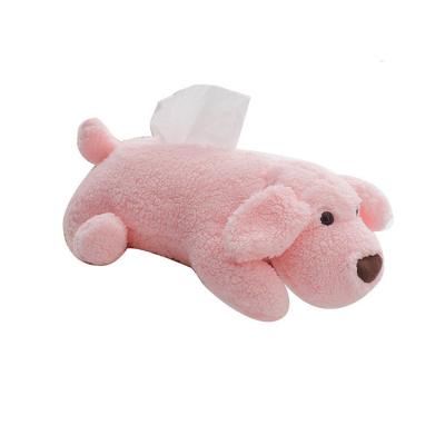 China Custom Dongguan Yikang Stuffed Animal Tissue Box Dog Tissue Box Plush Toy for sale