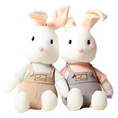 China Plush Rabbit Toy New Factory Direct Sales Bib Plush Rabbit Toy Baby Play Comfort for sale