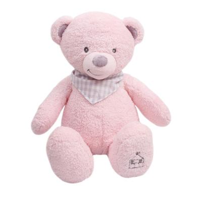 China Plush Factory Customize Design Teddy Baby Bear Pink Seiler Velvet Stuffed Animal Toys For Baby for sale