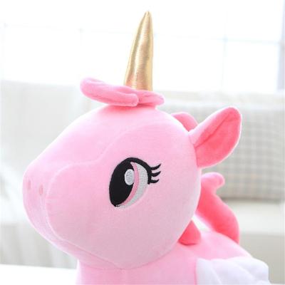 China Amazon Free Sample 2-1function Women Costume Warmer Animal Head Unicorn Hanging Hat Wing Stuffed Led Custom Plush Plush for sale