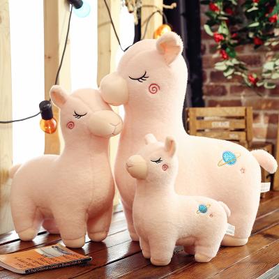 China Custom Happy Teeth Animal Grade Plush Pacifier Baby Comb for Sale Llama White Heated Microwave Alpaca Soft Filled Plush Toy for sale