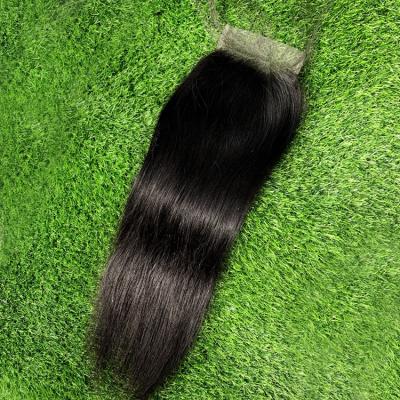 China Can be complexion & ironed & & GS Bleached Cuticle Aligned Straight Human Hair 4X4 Closure Brazilian Virgin Hair Extensions for sale