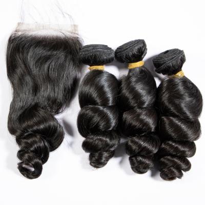 China Can Be Dyed High Quality Cuticle Aligned Virgin Hair Bundles ,Brazilian Deep Curly Loose Wave 9a Virgin Hair With Closure for sale