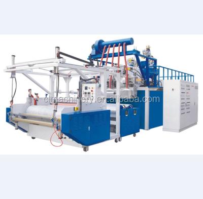 China 100 rpm LLDPE Plastic Film Machine Energy saving  blue and white for sale