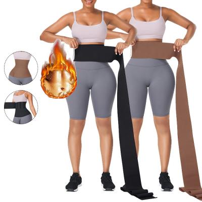 China QUICK DRY Custom Logo Tummy Slimming Belt Waist Bandage Belly Trimmer Belly Wrap Waist Trainer for sale