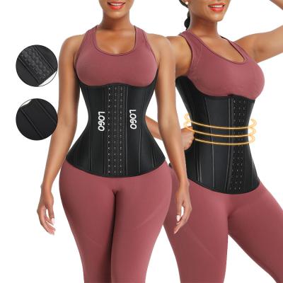 China Antibacterial Affordable Trainer Belt Plus Size Logo Waist Trimmer Custom Made Waist Shaper Latex Waist Trainer for sale