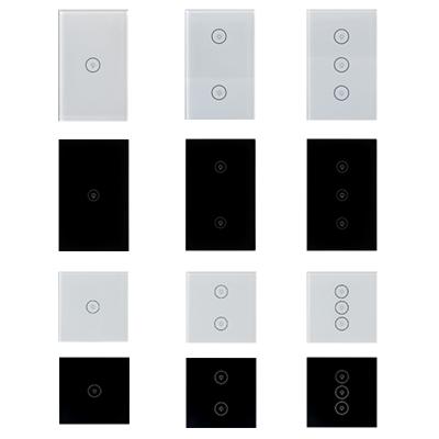 China Au/us 1-4 Band App Light Switch Incandescent Light Smart Home Automation Compatible With Amason Alexa Google Wifi Wall Touch Switch for sale