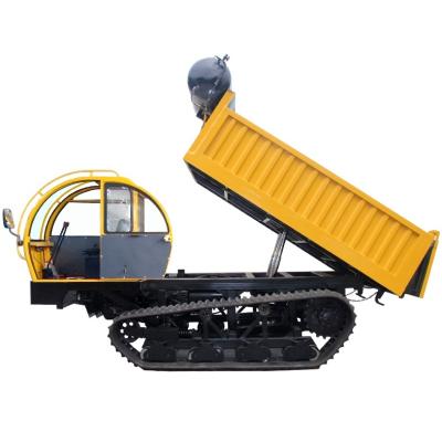 China Crawler Dump Trucks Mining Rubber Track 10 Ton Mini Crawler Transporter Dumper 2600mm*2000mm*800mm (Customized) for sale