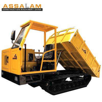 China Hydraulic Automatic Construction Material Stores Mini Crawler Dumper 5ton Crawler Dumper Truck Hauler for sale