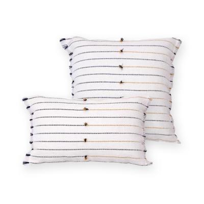 China Liso Anti-static Home Style Stripe Jacquard Cotton Moroccan Nordic Polyester With Fringe Decorative Cushion Pillow Covers for sale