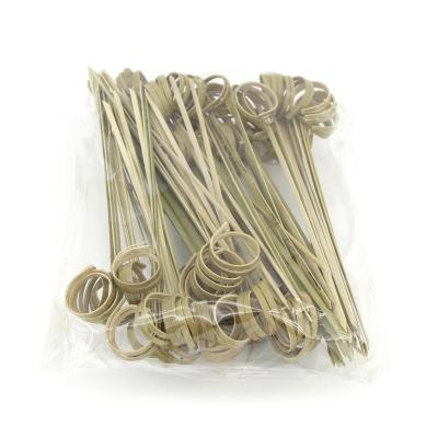 China 100pc Bamboo Knot Easily Cleaned Picks 5.9 Inch Appetizer Sandwich Cocktail Drinks Spike Toothpick Customized Package Accepted for sale