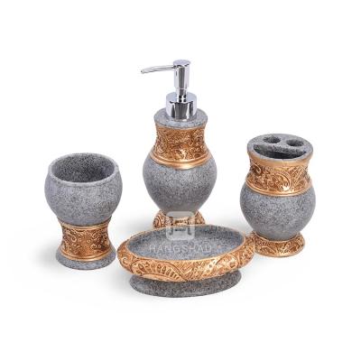 China Fashional China Suppliers Luxury Polyresin Bath Set For Home Or Hotel for sale