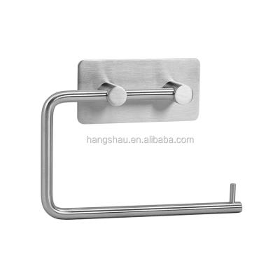 China Fashional Bathroom Stainless Steel Toilet Paper Holder Self Adhesive Tissue Paper Roll Holder for sale