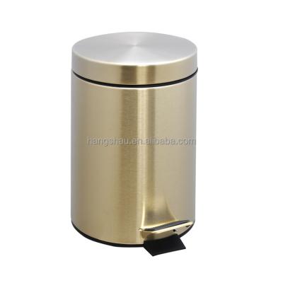 China Sustainable Best Selling Round Shape Stainless Steel Trash Can With Inner Bucket for sale