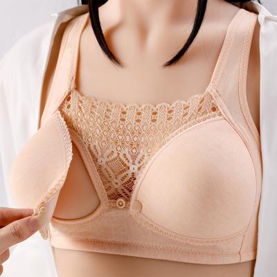 China Women Post Antibacterial Pregnancy Support Lifting Front Open Lace Breastfeeding Maternity Care Bras for sale