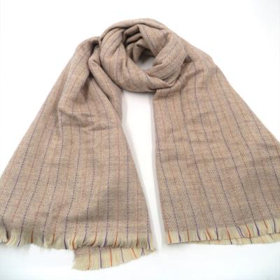 China Feeling 2021 New Soft Smooth Striped Jacquard Woven Cashmere Scarf Adult Shawl Fringed Scarves Pashmina Tassels for sale