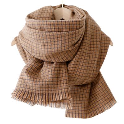 China Thicker women acrylic cashmere plaid scarf European and American Autumn And Winter Scarf for sale