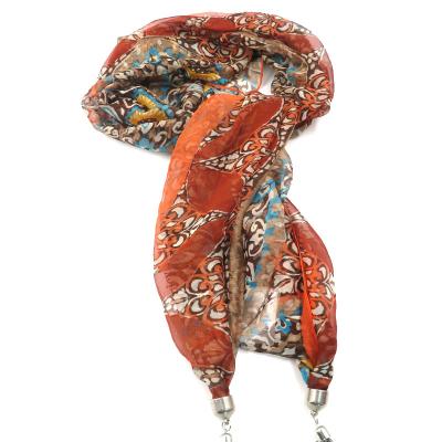 China Clothing Decoration Polyester Scarf Women Designer Polyester Promotional Good Quality Luxury Head Shawl for sale