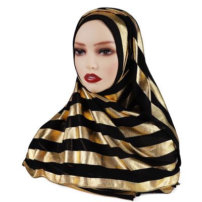 China ZL0036 new design gold stampling hijab for muslim women head scarf hijab for sale