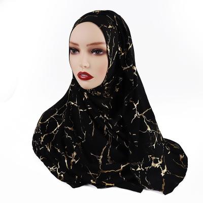 China ZL0037 Women's Fashion Chiffon Gold Stamping Headscarf Muslim Hijab 2021 Other Scarfs for sale