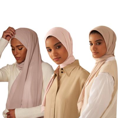 China Factory Price Arabic Cheap Wholesale Soft Smooth Muslim Hijabs Women Hijabs Dubai Chiffon Scarf Malaysia Head Chain Plain Muslim Hijab for sale