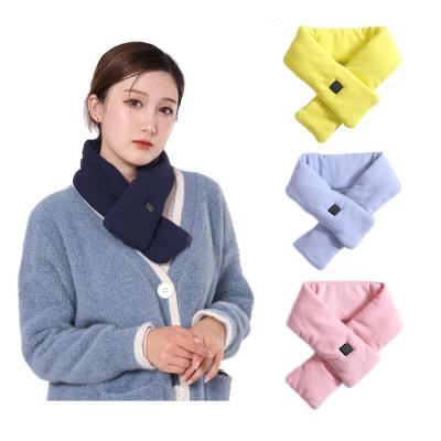 China Heating Scarves Wholesale Three Block Temperature Adjustable Heating Scarf Usb Heated Unisex Rechargeable Heating Scarves for sale