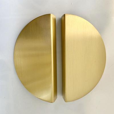 China Modern Wardrobe Furniture Door TB-4001 Gold Handle Knobs Cabinet Furniture Wine Bookcase Brass Circular Closet Bar Pull for sale