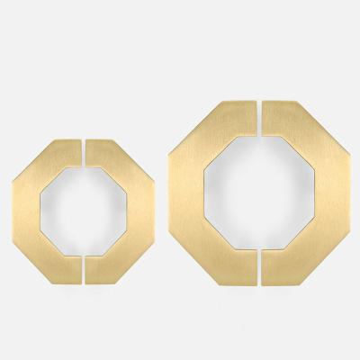 China Large Modern Brass Hexagon Handles Sideboard Handle Bookcase Knobs Cupboard Wine TV Cabinet Handles Drawer Pulls for sale