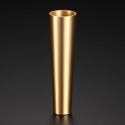 China 100mm modern height cabinet leg cover chair sofa brass leg cups table feet protector brass tube along for furniture legs TS-FT002 for sale