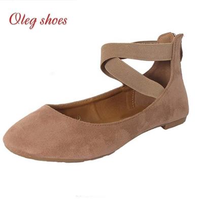 China Women Shoes Fashion Elastic Crossing Flat Classic Ballerina Flats for sale