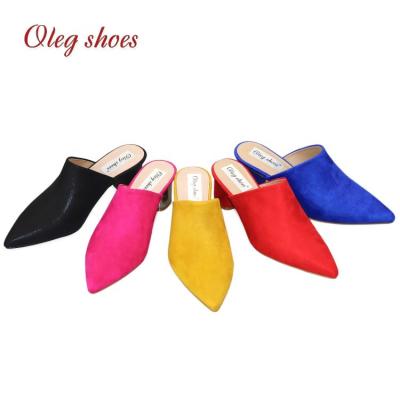 China Latest Fashion Durable Led Toe Mules Shoes Women Dress Sandal Chic Shoes for sale