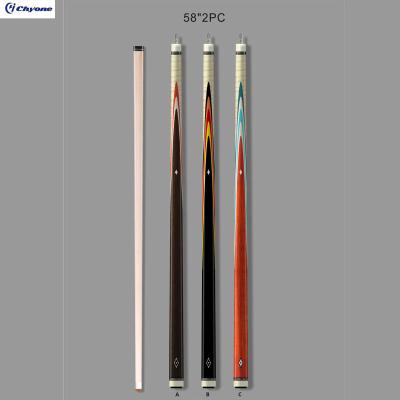 China Rainbow Curly Wood Design Curly Maple Wood With 12pcs Technology Shaft Inlay Carom Pool Cue Billiard Cue for sale