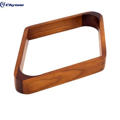 China Cheap Billiard Billiard Ball Rack Chyone Oak Wood Diamond Triangle Shape Billiard Pool Wooden Ball Rack for sale