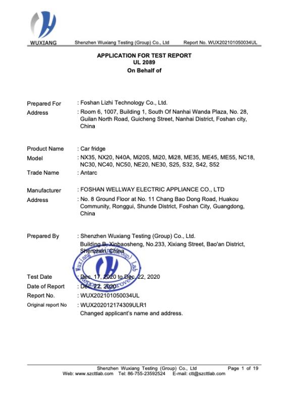 UL - Foshan Lizhi Technology Co., Ltd.