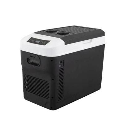 China PP Factory Price Mini Fridge Truck RV Portable Fridge Freezer 28l Semiconductor Car Cooling Heating Outdoor Refrigerator for sale