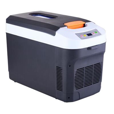 China Waterproof High Capacity Led Display 12v 24v Seafood Cooling Heating Fish Beer Ice Lunch 35L Portable Camp Cooler Box With Wheels for sale