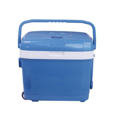 China Waterproof Portable Type Pulley Outdoor Hike Fishing 40 Liter High Capacity Electric Ice Cream Camp Food Cooler Box for sale