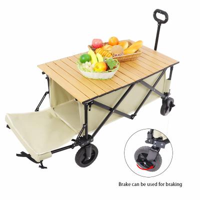 China HK Industrial Service Outdoor Camping Garden Cart With Universal Wheels And Adjustable Handle Heavy Duty Folding Folding Cart for sale