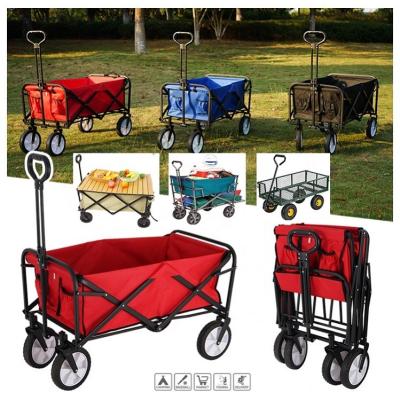 China HK Camping Beach Folding Shopping Cart Folding Service Car Camping Trolley Picnic Trolley Outdoor Beach Adjustable Heavy Duty Foldable Camping Cart for sale