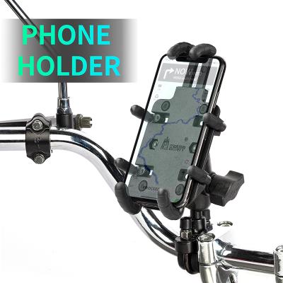 China MWUPP Adjustable Octopus Aluminum Alloy U-bolt Handlebar Motorcycle Mobile Phone Holder for sale