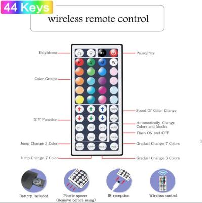 China RGB Led Strip Lights, Ultra Long RGB 5050 Color Changing LED Light Strips Kit with 44 Keys IR Remote Led Lights for Bedroom, Kitchen for sale